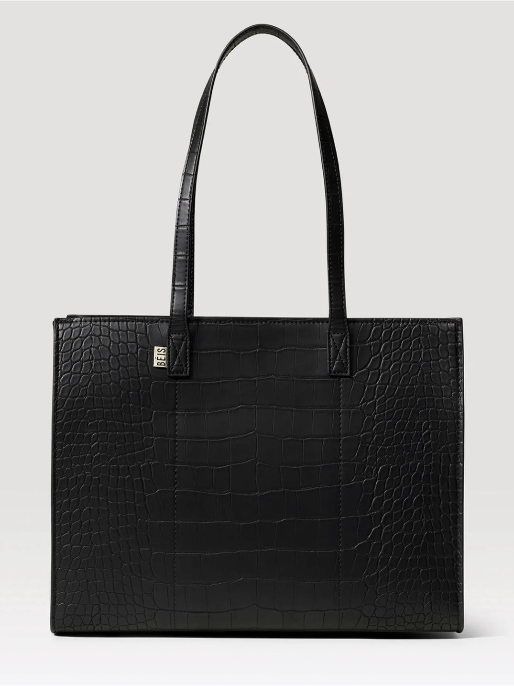 BÉIS The Work Tote in Black Croc